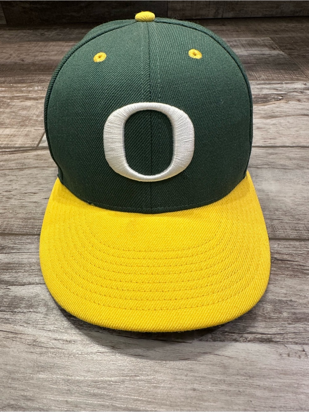 Nike Green and Yellow Oregon State Baseball Cap with White 'O' Logo